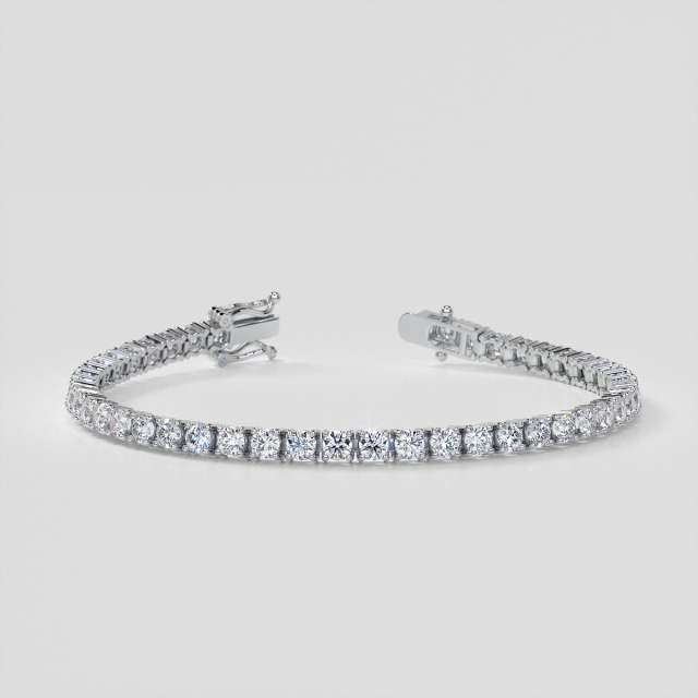 Lab Grown Diamond Classic Round Cut Tennis Bracelet in 14k Gold