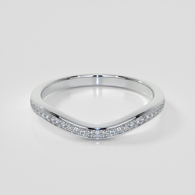 Lab Grown Diamond Channel Set Contoured Wedding Band