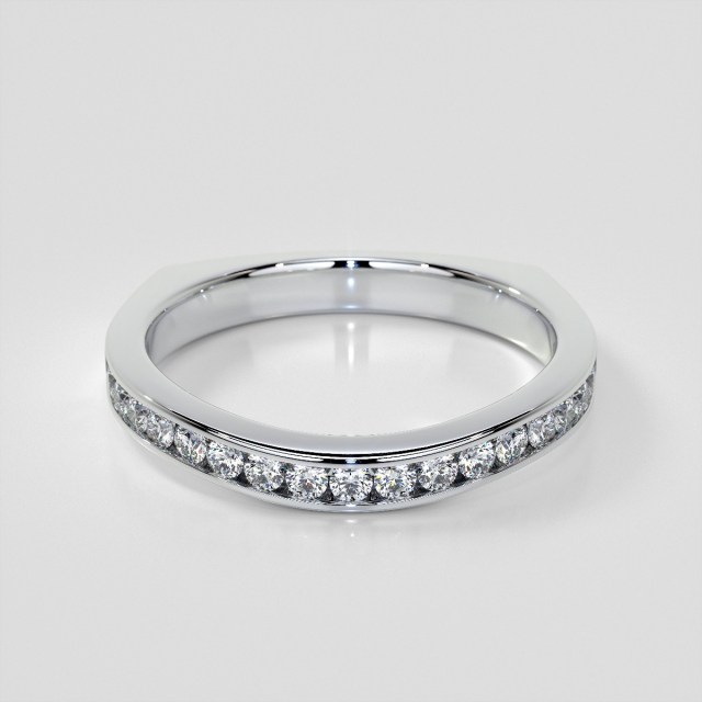 Euro Style Channel Set Wedding Band Set with Lab Grown Diamonds 